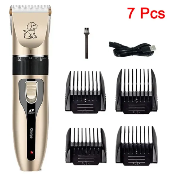 Professional Cat Dog Hair Clipper Grooming Kit Rechargeable Pet Hair Trimmer Shaver Set Animals Hair Cutting Machine Low-Noise